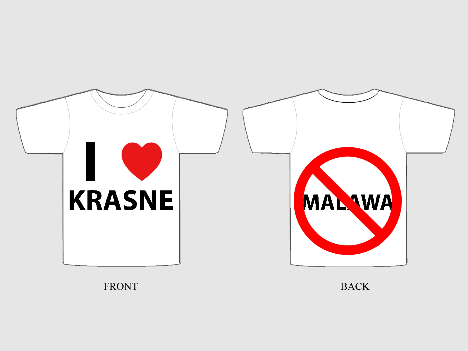 Koszulka I Love Krasne